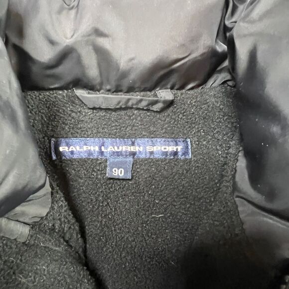 Ralph Lauren Sport Womens 90 (US S) Black Down Insulated Puffer Full Zip Winter - Picture 3 of 13